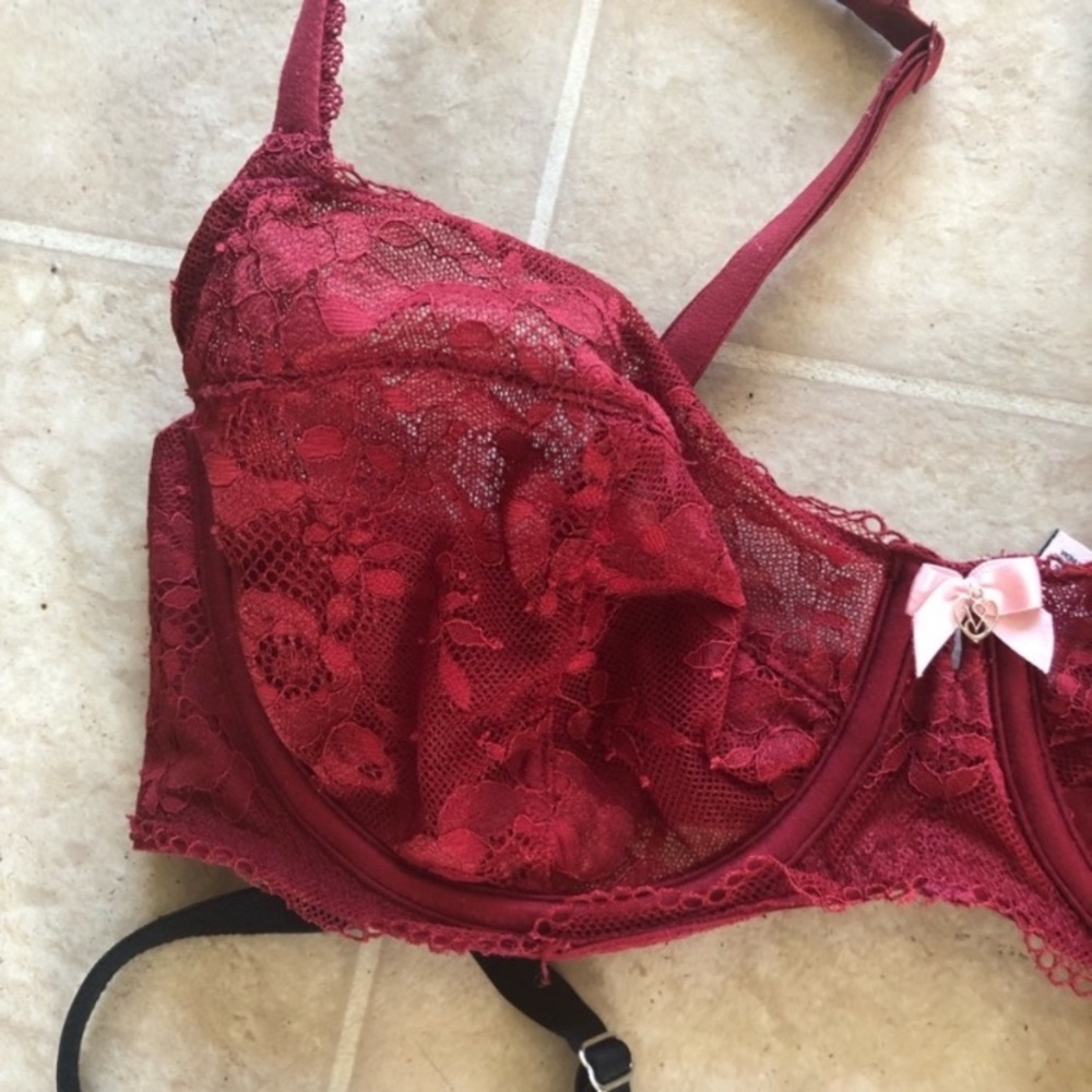 Victoria's Secret Red Lace Bra
